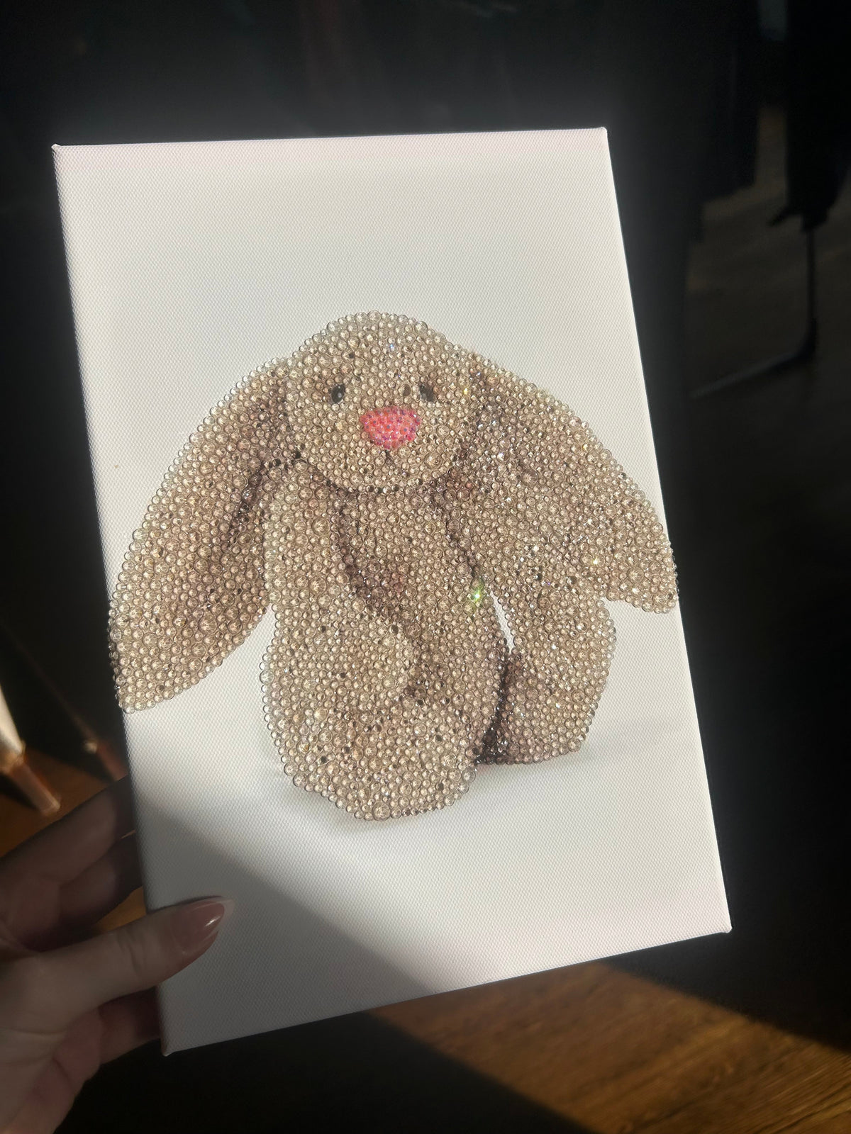 Sparkle Bunny Diamond Art Canvas