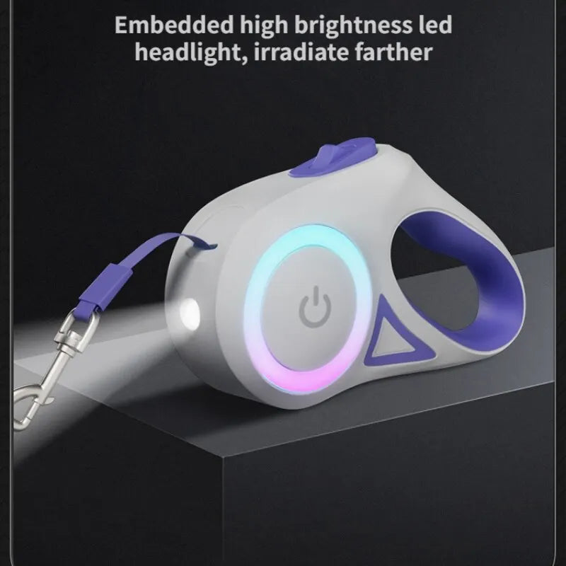 GlowGuide Retractable Dog Leash